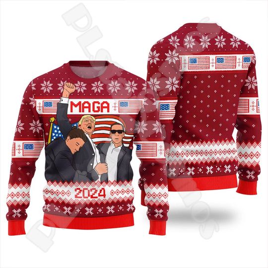 Discover Halloween Christmas Santa Claus Graffiti Vintage Retro Winter Ugly Sweater 3DPrint Harajuku Pullover Casual Funny Long Sleeves G