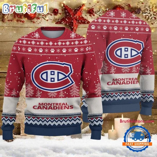 Discover Montreal Canadiens Hockey Team Design New Ugly Christmas Sweater