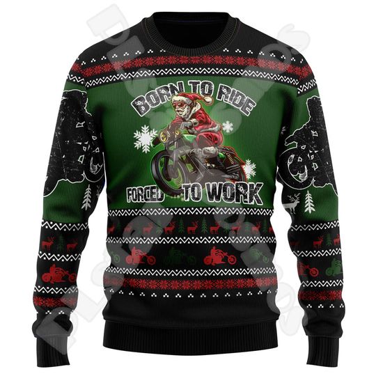 Discover Halloween Christmas Santa Claus Graffiti Vintage Retro Winter Ugly Sweater 3DPrint Harajuku Pullover Casual Funny Long Sleeves 6