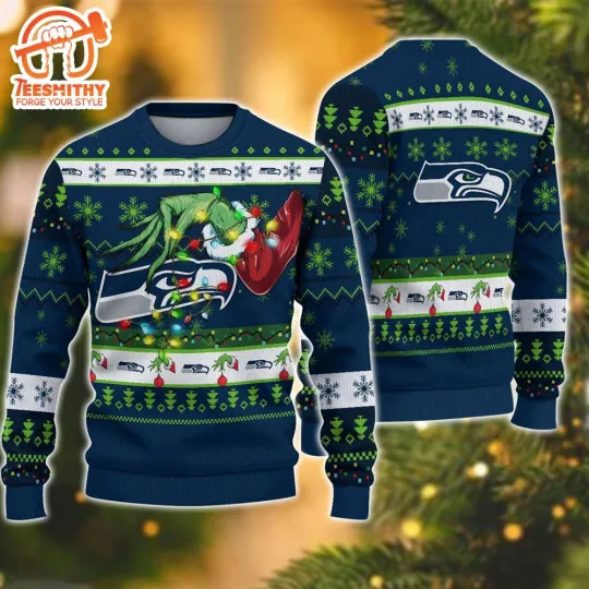 Discover Seattle seahawk funny character Christmas Ugly Sweater For Fans