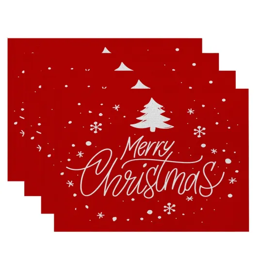 Merry Christmas Placemats for Dining Table