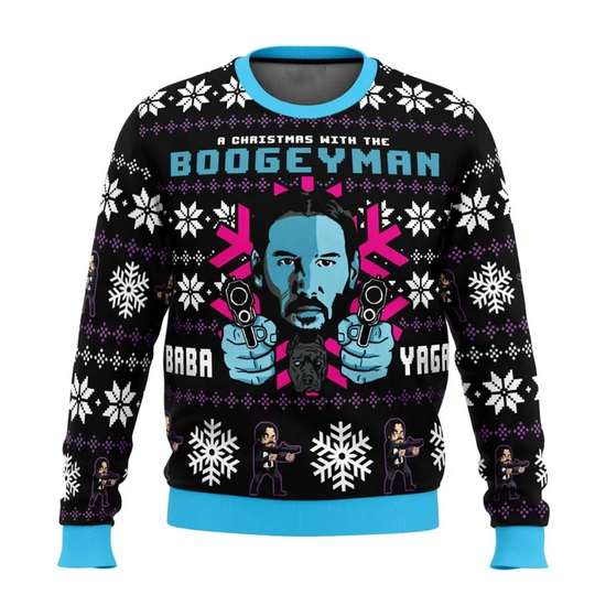 Christmas with the Boogeyman John Wick Ugly Christmas Sweater Women Men Pullover Top 2026 New Fashion Couple Hoodie Sweatshirt