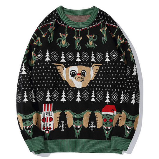 Discover 2023 Ugly Christmas Sweater For gift Santa Elf Funny Pullover Womens Mens Jerseys Loose Sweaters Tops Autumn Winter Clothing Top