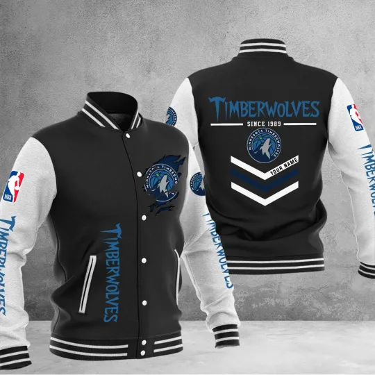 Discover Timberwolves Baseball Jacket