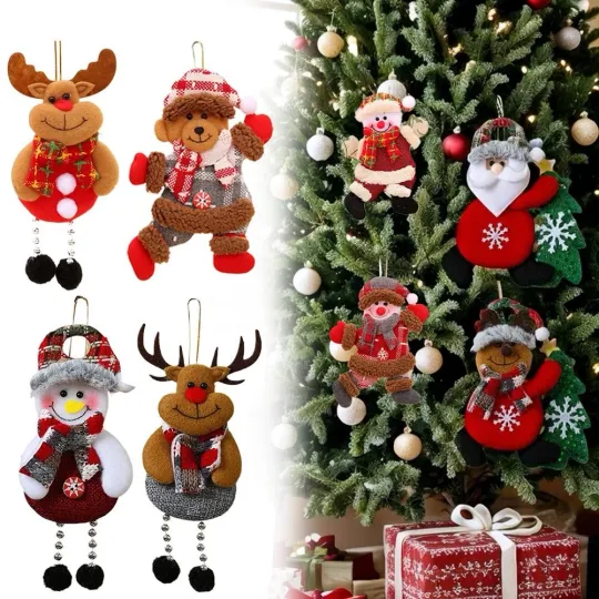 Discover Christmas Tree Hanging Ornaments Snowman Gingerbread Claus Pendants; Santa Q1N2
