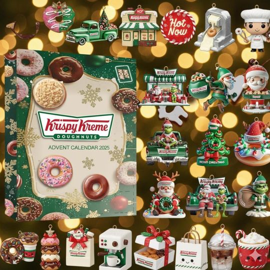 Discover Donut Shop Advent Calendar 2025  Cute Bakery Mini Ornament Set, Holiday Countdown Box with Sweet Treat Figures, Christmas Gift for Kids