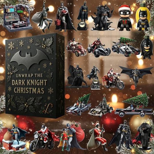Discover Superhero Advent Calendar 2025  24 Dark Vigilante Ornaments  Christmas Countdown Gift for Comic Fans & Action Hero Collectors