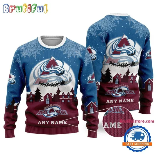 Discover Colorado Avalanche Hockey New Design Custom Christmas Ugly Sweater