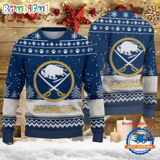 Discover Buffalo Sabres Hockey Team Design New Ugly Christmas Sweater