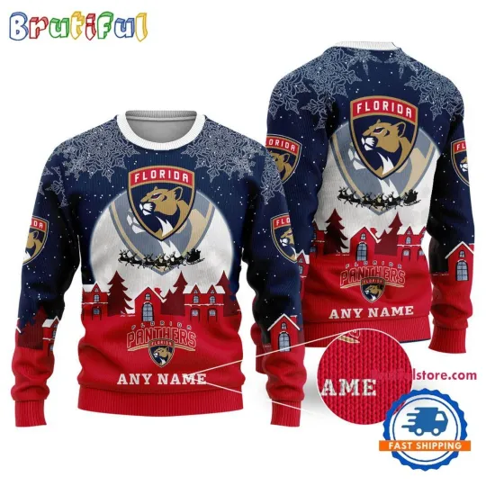 Florida Panthers Hockey New Design Custom Christmas Ugly Sweater