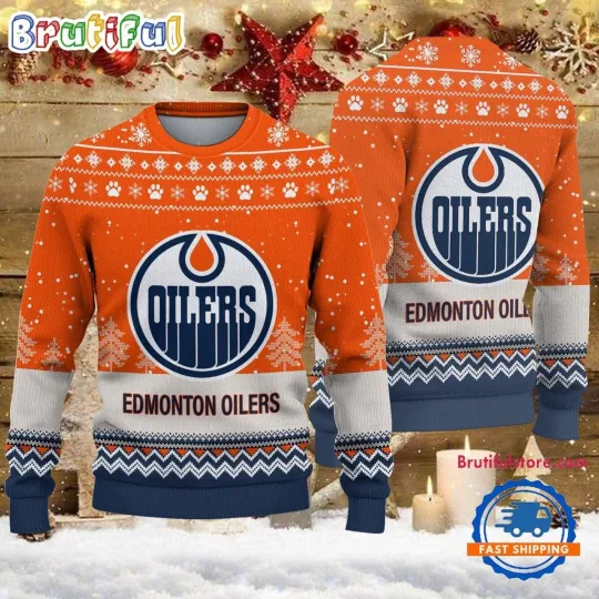 Discover Edmonton Oilers Hockey Team Design New Ugly Christmas Sweater