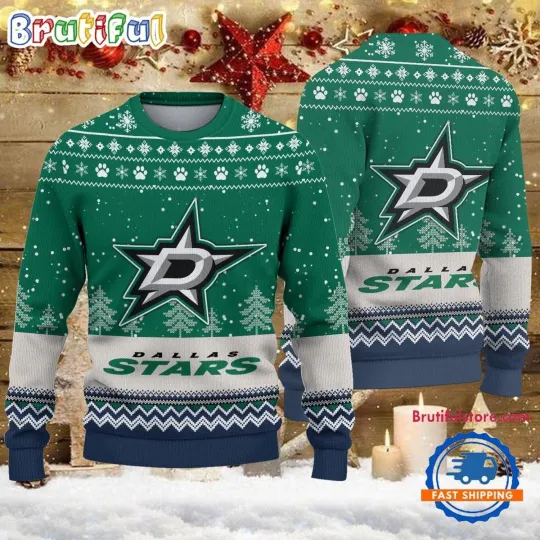 Discover Dallas Stars Hockey Team Design New Ugly Christmas Sweater