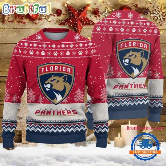 Discover Florida Panthers Hockey Team Design New Ugly Christmas Sweater