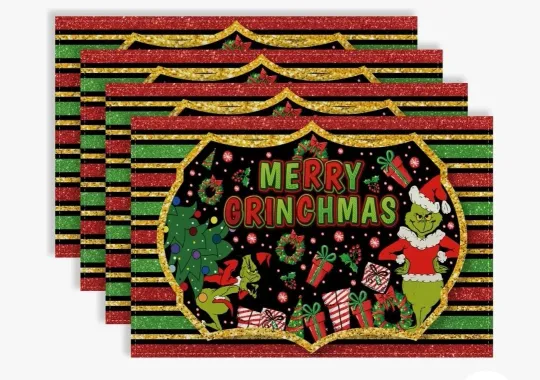 Funny Merry Grin Christmas Placemats