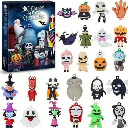 Discover Nightmare Before Christmas 2D Advent Calendar, Christmas Countdown 2D Advent Calendar Gift Box With 24pcs