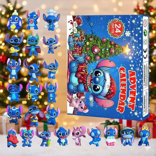 Discover Stitch Christmas Advent Calendar, 2025 Disney Blind Box Xmas, Stitch 24 piece Advent Calendar, Christmas Stitch Gift for Teens and Kids