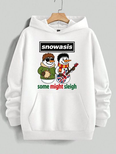 Discover Snowasis Some Might Sleigh Christmas, Funny xmas Music Lovers Christmas Hoodie, Snowman Top