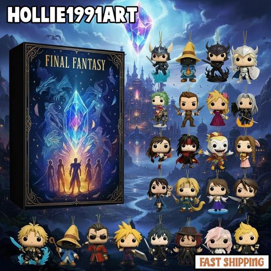 Final Fantasy Insp Advent Calendar 2025, 24-Day Countdown Box, Hero Figures Display Set, Gift for Game Fans