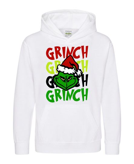 Funny Character Christmas Hoodie with Merry Grin, Face Design, Perfect Gift for Fans of Humorous Characters