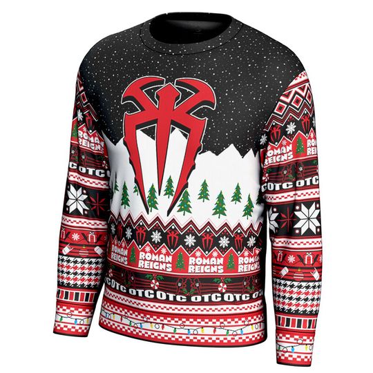Discover Men's Black Roman Reigns Ugly Sweater Classic Fashion Color Rich Breathable Moisture Wicking Suitable For Christmas Parties