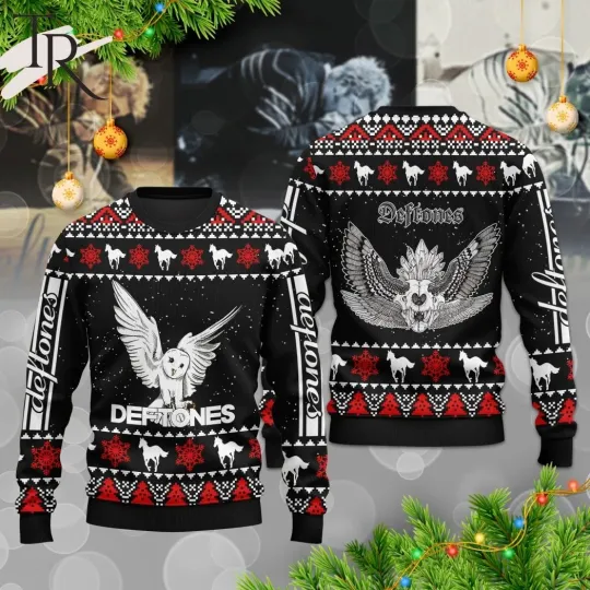 Deftone White Pony Ugly Christmas Sweater