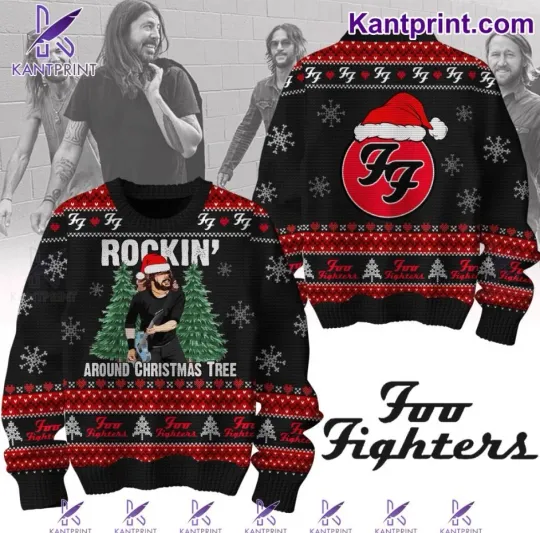 Discover FF Band Fighters Rockin Around Christmas Tree Ugly Sweater