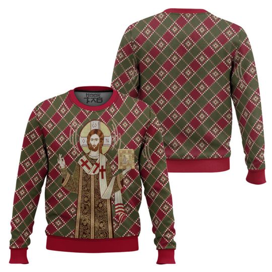 Orthodox Christianity Christmas Sweater 2025 New Winter Warm Gift Holiday Christmas Party Novelty Pullover Plus Size Xmas Jumper
