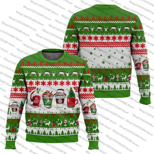 Discover Green Coffee National Lampoon’s Vacation Holiday Sweater 2026 New Unisex Sweatshirt Movies Pullover Daily Pixel Style Jumper