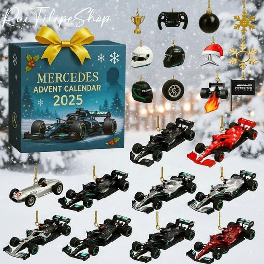 Discover Christmas Car Advent Calendar 2025, Formula Race Car Mini Model Set, 24 Days of Car Collectibles for Racing Fans, Car Enthusiasts Xmas Gifts