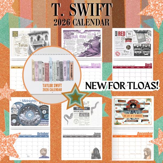 Discover Personalised Swift 2026 Lyric calendar, Showgirl Calendar Planner, Eras Tour Lyrics,  birthday gift for bestie