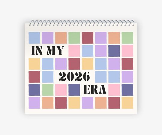 Discover 2026 Era Calendar | wall calendar | holiday gift for her | wall decor gift for her for coworker for teens | classroom bedroom office decor