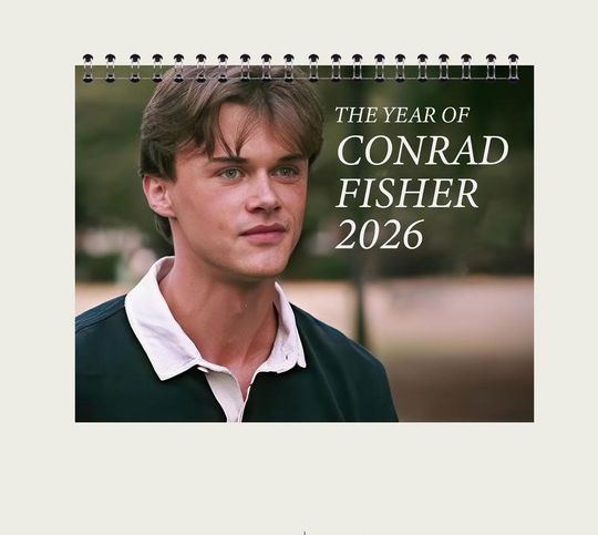 Conrad Fisher 2026 Calendar, The Summer I Turned Pretty Wall Calendar, Christopher Briney Gift, Cozy Wall Decor, Fan Art Calendar
