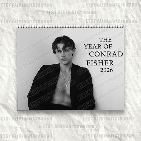 The Year Of Conrad Fisher Calendar 2026 | The Summer Turned Pretty Wall Calendar | Christopher Briney Fan Gift | New Year Room Decor