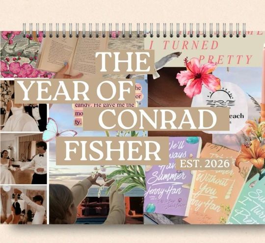 Conrad Fisher 2026 Wall Calendar: Summer I Turned Pretty Theme, Gift For Her, Dorm Tapestry