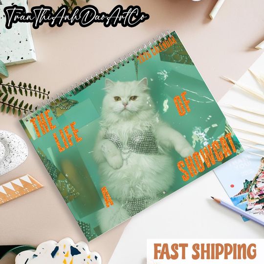 Discover The Life Of A Show Cat 2026 Wall Calendar, Cute Cat Calendar 2026, Cat Mom Calendar, Pretty And Witty Cat Calendar, Christmas Gift