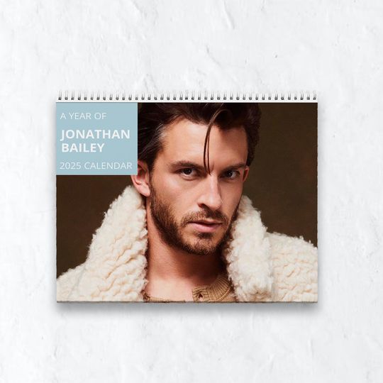 Jonathan Bailey 2026 Wall Calendar, Celebrity Fan Gift for Her, Actor Wall Art Planner, Celebrity Crush Merch, Home & Office Decor