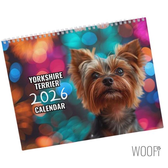 Discover Yorkie Dog Calendar 2026 : Desktop and Wall Calendar options, Supports Shelters