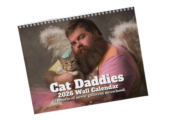 Discover Cat Dudes 2026 Wall Calendar  | Funny Gag Gifts, White Elephant Yankee Swap  Birthday, Weird Stuff, Secret Santa