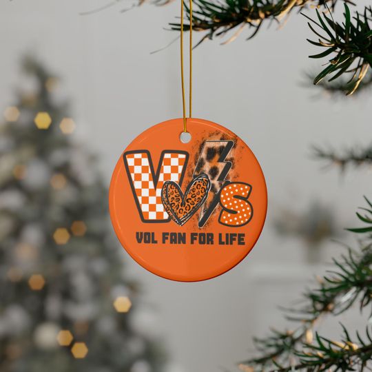 Discover Vol Fan Ceramic Ornaments | 2-Sided Holiday Decor | Fan Gift | Home Decoration | Football Season Cheer | Customizable