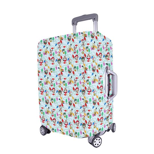 Discover Mickey and Friends Christmas Lights - Christmas - Disney - Luggage Cover - Suitcase Cover