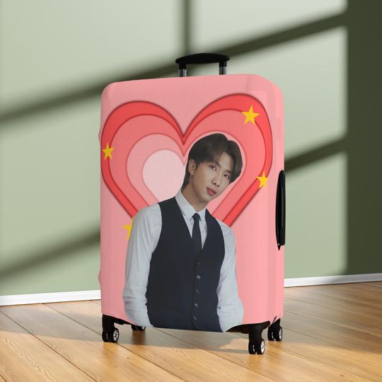 Namjoon Suitcase Cover, BTS Luggage Protector, Travel Accessory, Fan Gift, Travel Gear
