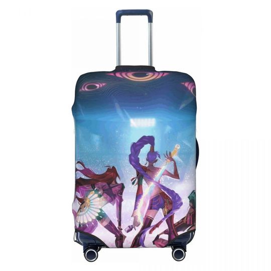 Discover Kpop Demon Hunters Movie Huntrix Suitcase Cover Travel Flight Elastic Luggage Supplies Protection