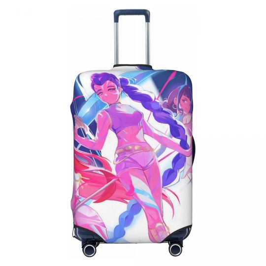 Discover Kpop Demon Hunters Huntrix Girls Suitcase Cover Holiday Travel Fun Luggage Accesories Protector
