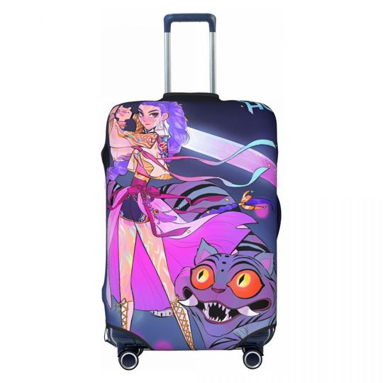 Discover KPop Demon Hunters Suitcase Cover 2025 Movie Business Protection Holiday Useful Luggage Accesories
