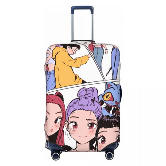 Discover KPop Demon Hunter Suitcase Cover meme Cruise Trip Vacation Fun Luggage Supplies Protection