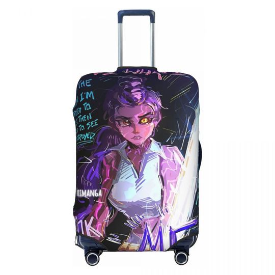 Discover KPop Demon Hunters Suitcase Cover 2025 Movie Business Vacation Strectch Luggage Supplies Protection