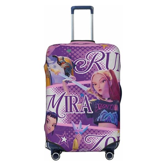 Discover KPop Demon Hunters Suitcase Cover Practical Travel Protector Luggage Supplies Flight