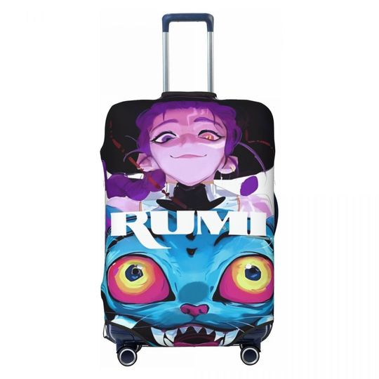 Discover KPop Demon Hunters Suitcase Cover Evil Demon Rumi Cruise Trip Vacation Strectch Luggage Supplies Protector