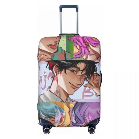 Discover KPop Demon Hunters Anime Suitcase Cover Travel Protector Flight Fun Luggage Accesories