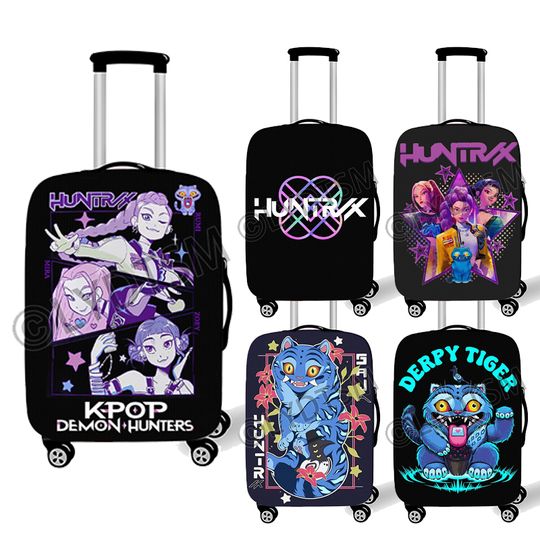 Discover 18-30 Inches Anime Kpop Demon Hunters Pattern Luggage Cover Mira Rumi Zoey Trolley Case Protective Suitcase Cover